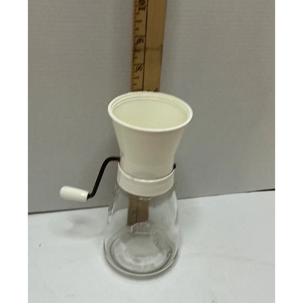 Federal Housewares Vintage Coffee Grinder Manual Hand Crank Glass‎ Jar Cream 8